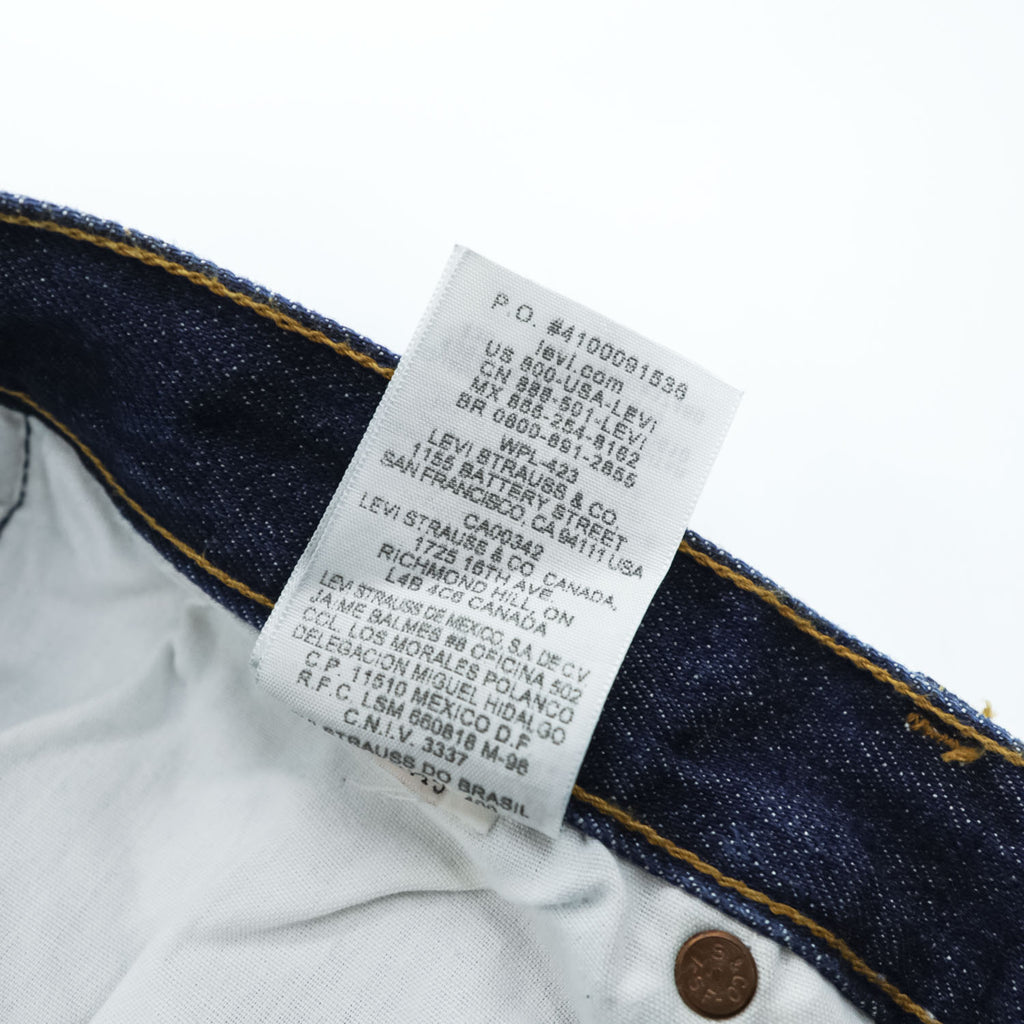 Levi's 501 リジッド デニムパンツ ジーンズ W36 L32 インディゴ 濃紺 ボタンフライ USAモデル 005010000