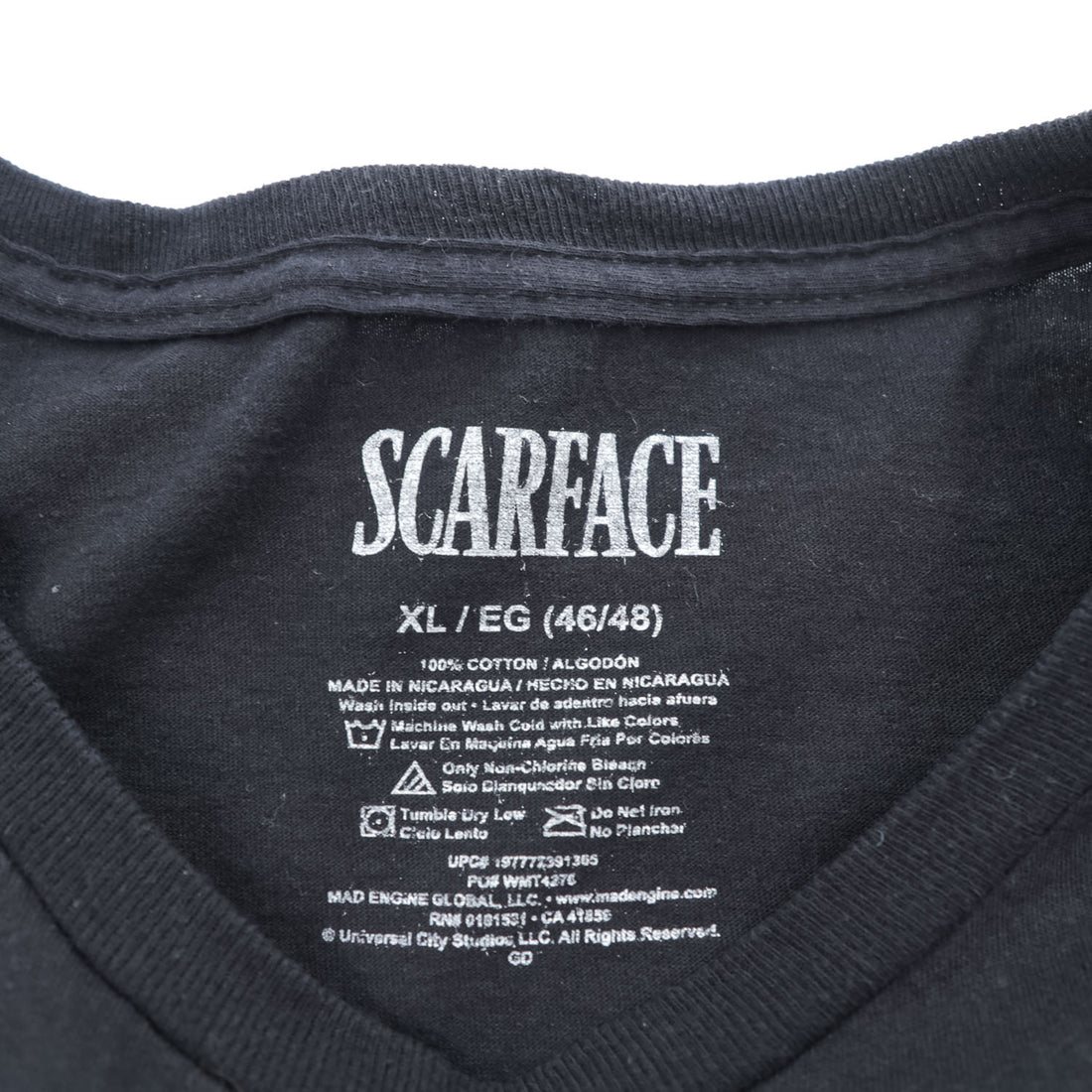 SCARFACE スカーフェイス 映画 ムービー Tシャツ XL ブラック グラフィック