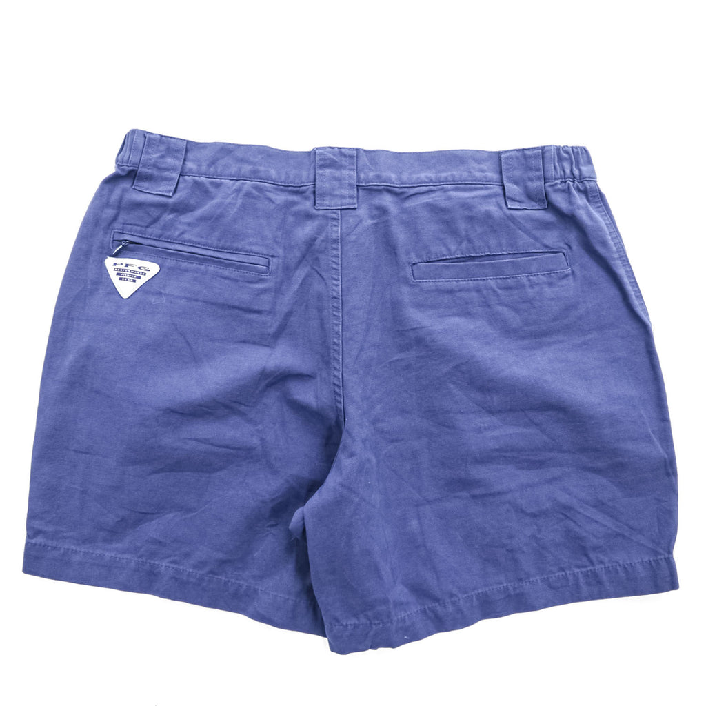 Columbia PFG ダック地 カーゴショーツ ショートパンツ L ブルー キャンバス フィッシング XM0118