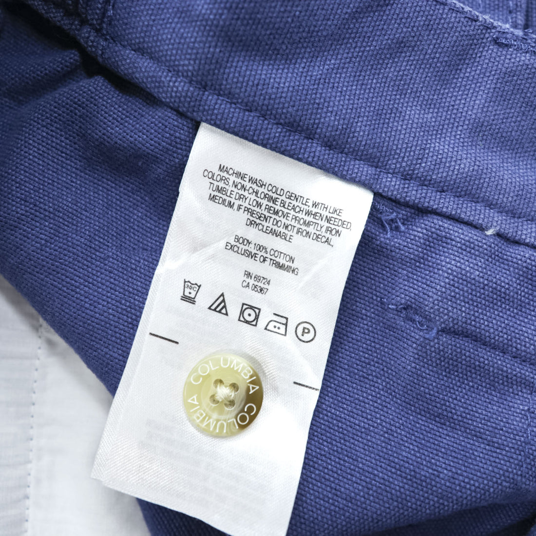Columbia PFG ダック地 カーゴショーツ ショートパンツ L ブルー キャンバス フィッシング XM0118