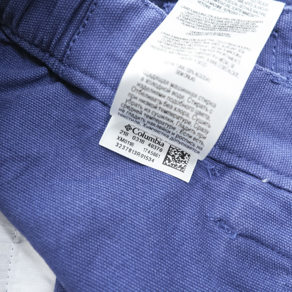 Columbia PFG ダック地 カーゴショーツ ショートパンツ L ブルー キャンバス フィッシング XM0118