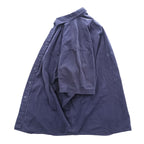 Eddie Bauer 90年代 半袖 ワークシャツ XL ネイビー ボックスシルエット ダブルポケット