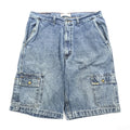 Levi's デニムカーゴショーツ ショートパンツ ハーフパンツ W34 ケミカルウォッシュ ブルー SIGNATURE バギー 478