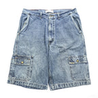 Levi's デニムカーゴショーツ ショートパンツ ハーフパンツ W34 ケミカルウォッシュ ブルー SIGNATURE バギー 478