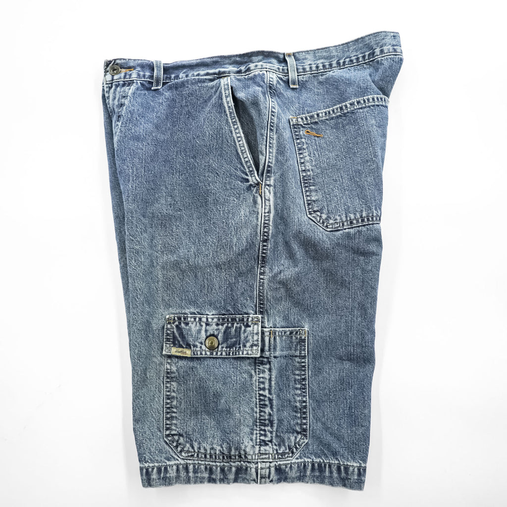 Levi's デニムカーゴショーツ ショートパンツ ハーフパンツ W34 ケミカルウォッシュ ブルー SIGNATURE バギー 478