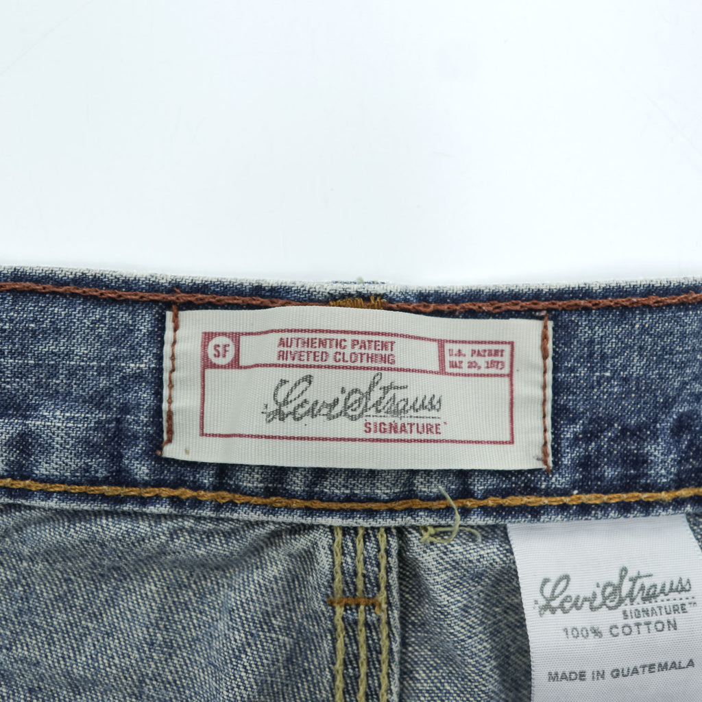 Levi's デニムカーゴショーツ ショートパンツ ハーフパンツ W34 ケミカルウォッシュ ブルー SIGNATURE バギー 478