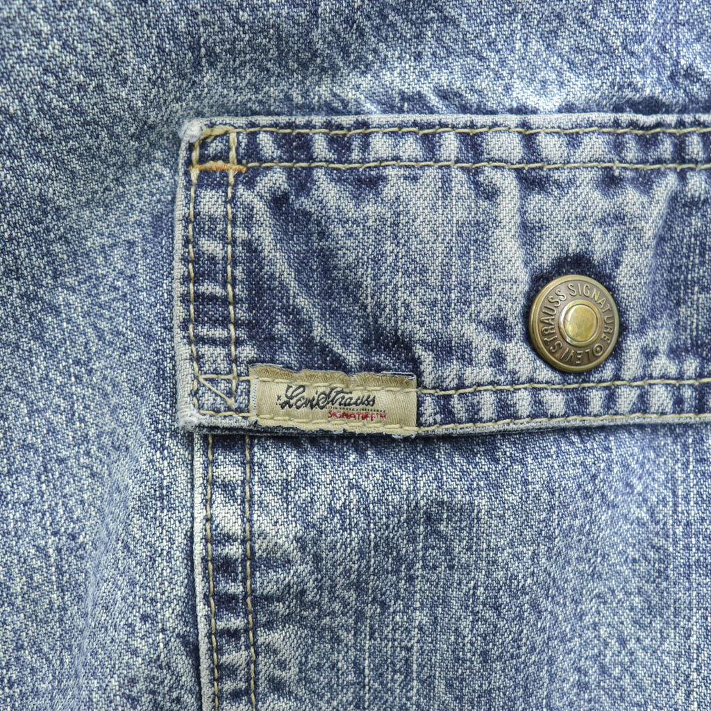 Levi's デニムカーゴショーツ ショートパンツ ハーフパンツ W34 ケミカルウォッシュ ブルー SIGNATURE バギー 478