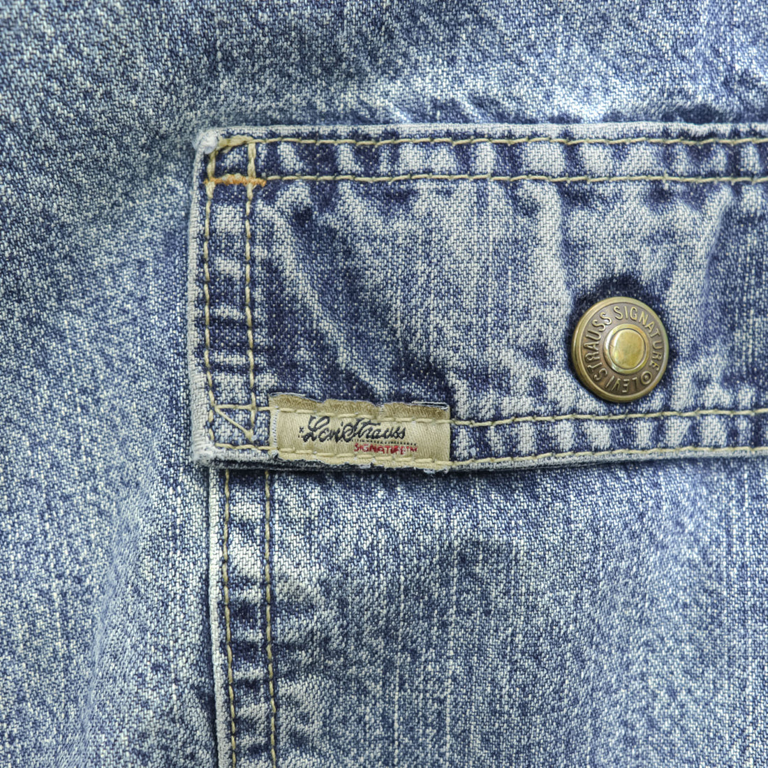 Levi's デニムカーゴショーツ ショートパンツ ハーフパンツ W34 ケミカルウォッシュ ブルー SIGNATURE バギー 478