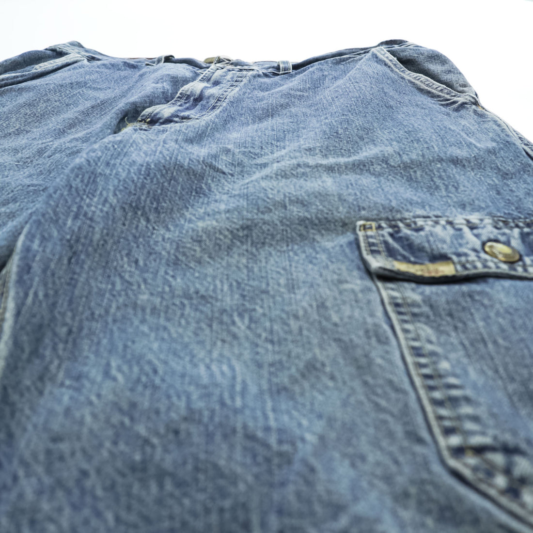 Levi's デニムカーゴショーツ ショートパンツ ハーフパンツ W34 ケミカルウォッシュ ブルー SIGNATURE バギー 478