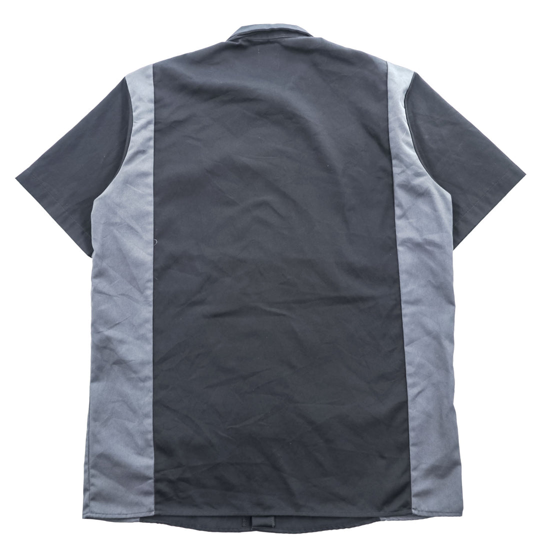 Dickies 半袖 ワークシャツ L ブラック グレー ボックスシルエット ダブルポケット WS508BKCH