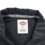 Dickies 半袖 ワークシャツ L ブラック グレー ボックスシルエット ダブルポケット WS508BKCH