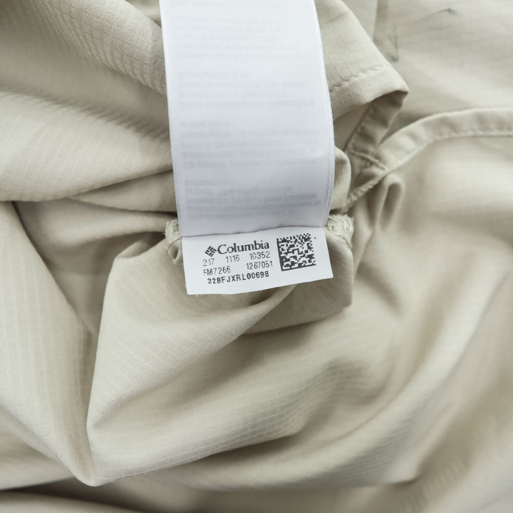 Columbia PFG 半袖 フィッシングシャツ L ベージュ メッシュ OMNI-SHADE ボタンダウンTamiami II FM7266