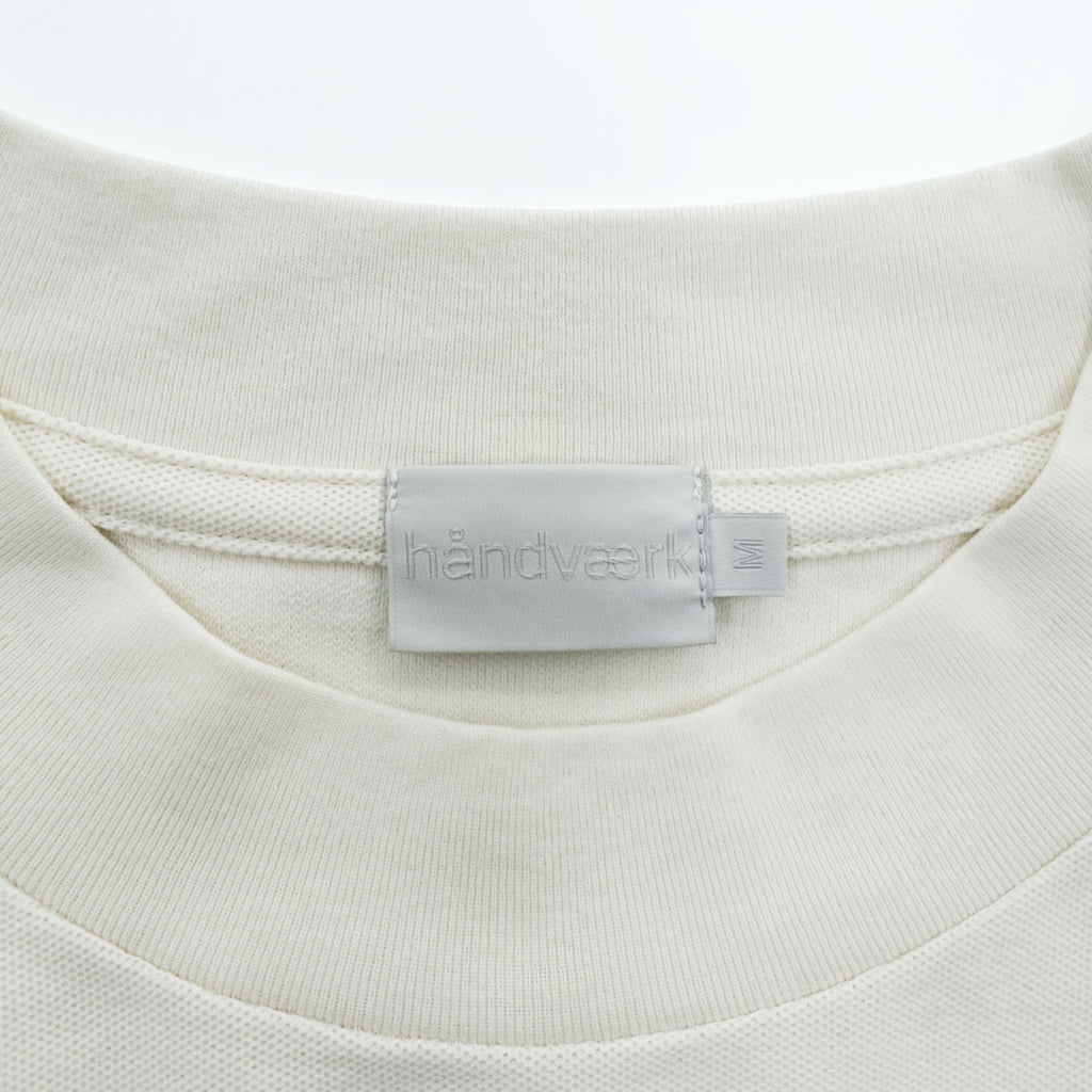 håndværk ( handvaerk ) クルーネック 鹿の子 Tシャツ M ホワイト Bshop取扱い