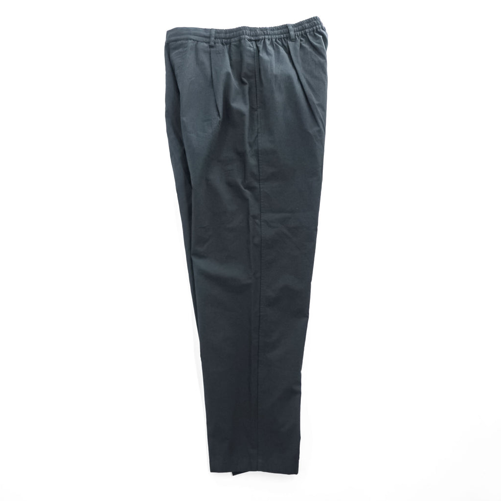 MORRIS & SONS 2タック イージーパンツ シアサッカー スラックス L ブラック ワイド プリーツ MS-WS01PT