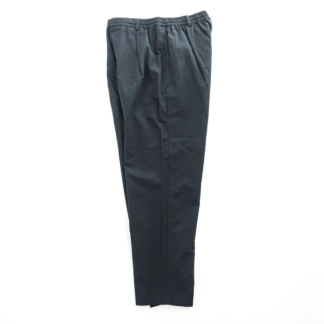 MORRIS & SONS 2タック イージーパンツ シアサッカー スラックス L ブラック ワイド プリーツ MS-WS01PT