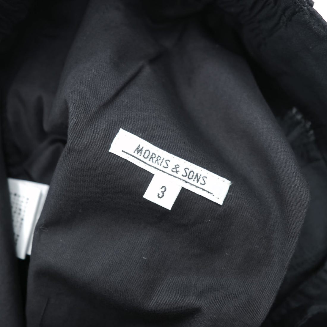 MORRIS & SONS 2タック イージーパンツ シアサッカー スラックス L ブラック ワイド プリーツ MS-WS01PT
