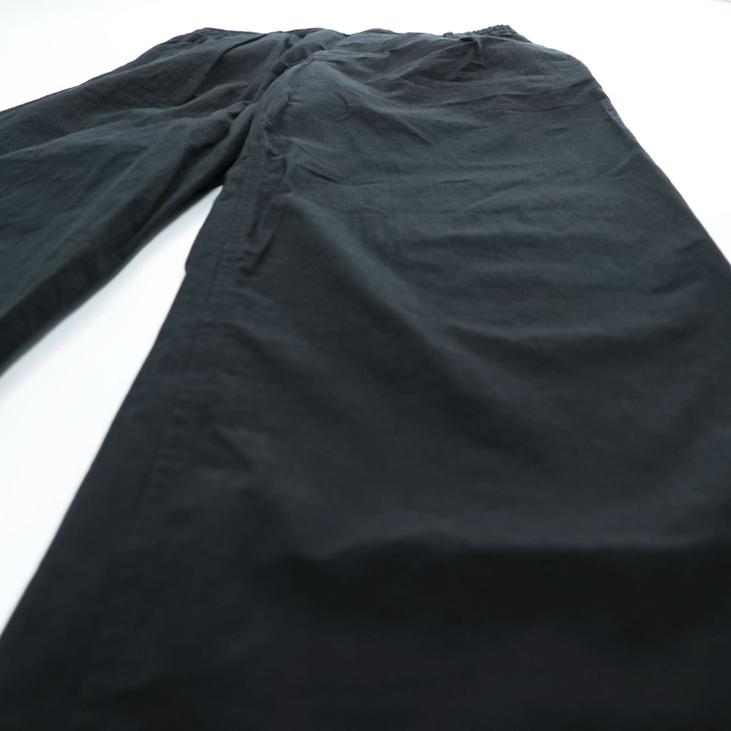 MORRIS & SONS 2タック イージーパンツ シアサッカー スラックス L ブラック ワイド プリーツ MS-WS01PT