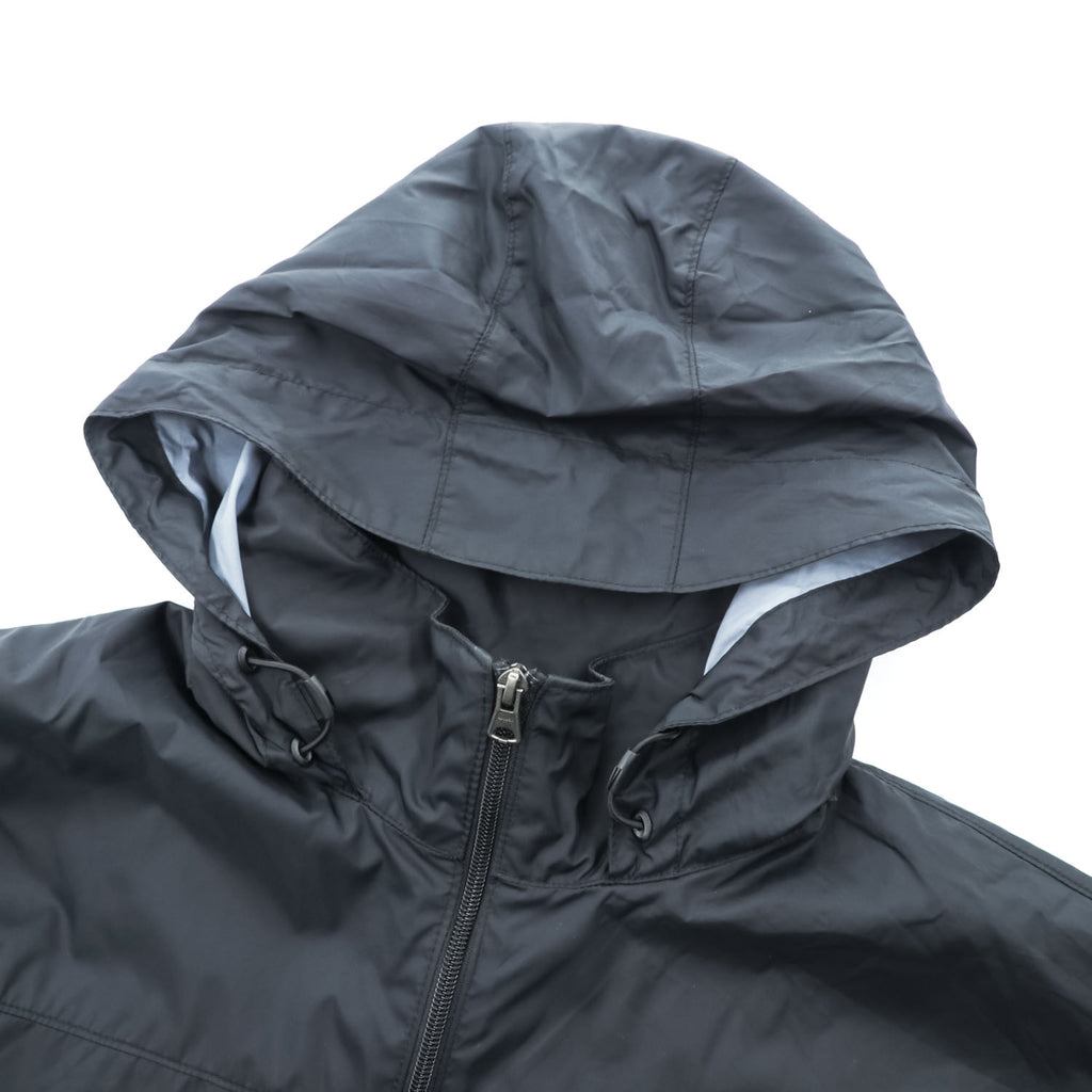 Columbia フード収納式 マウンテンパーカー 防水 シェル レインジャケット L ブラック ドローコード