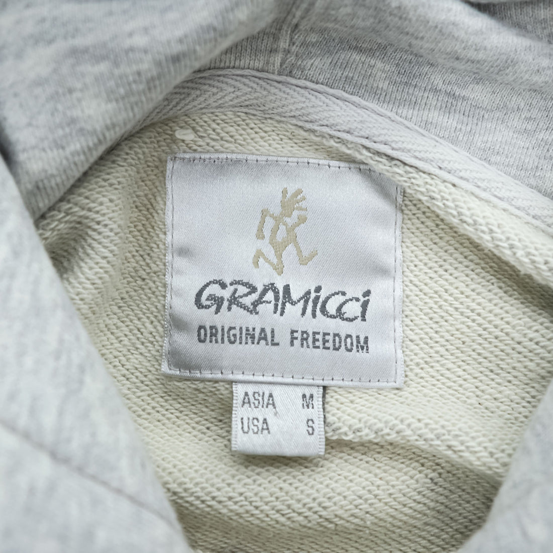 GRAMICCI プルオーバー パーカー M グレー ロゴ 刺繍 カンガルーポケット G303-FT
