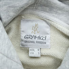 GRAMICCI プルオーバー パーカー M グレー ロゴ 刺繍 カンガルーポケット G303-FT