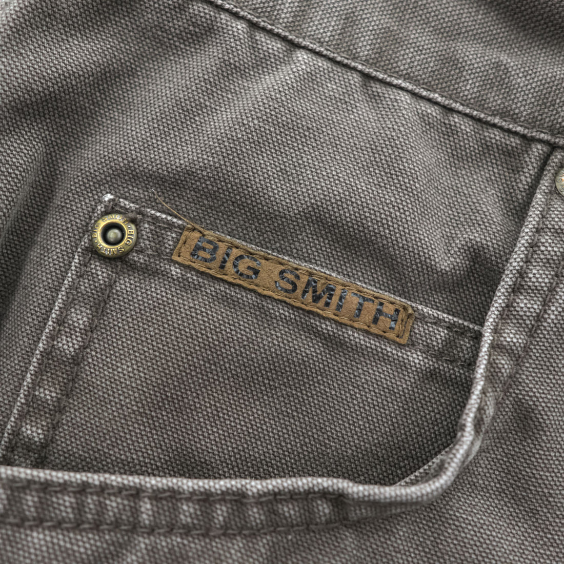 BIG SMITH ダック地 ペインターショーツ ショートパンツ ハーフパンツ L グレー キャンバス