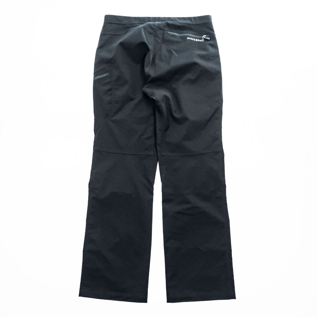 mont-bell Men's Stretch Trekking Pants Black Size L 1105461 Integrated Belt