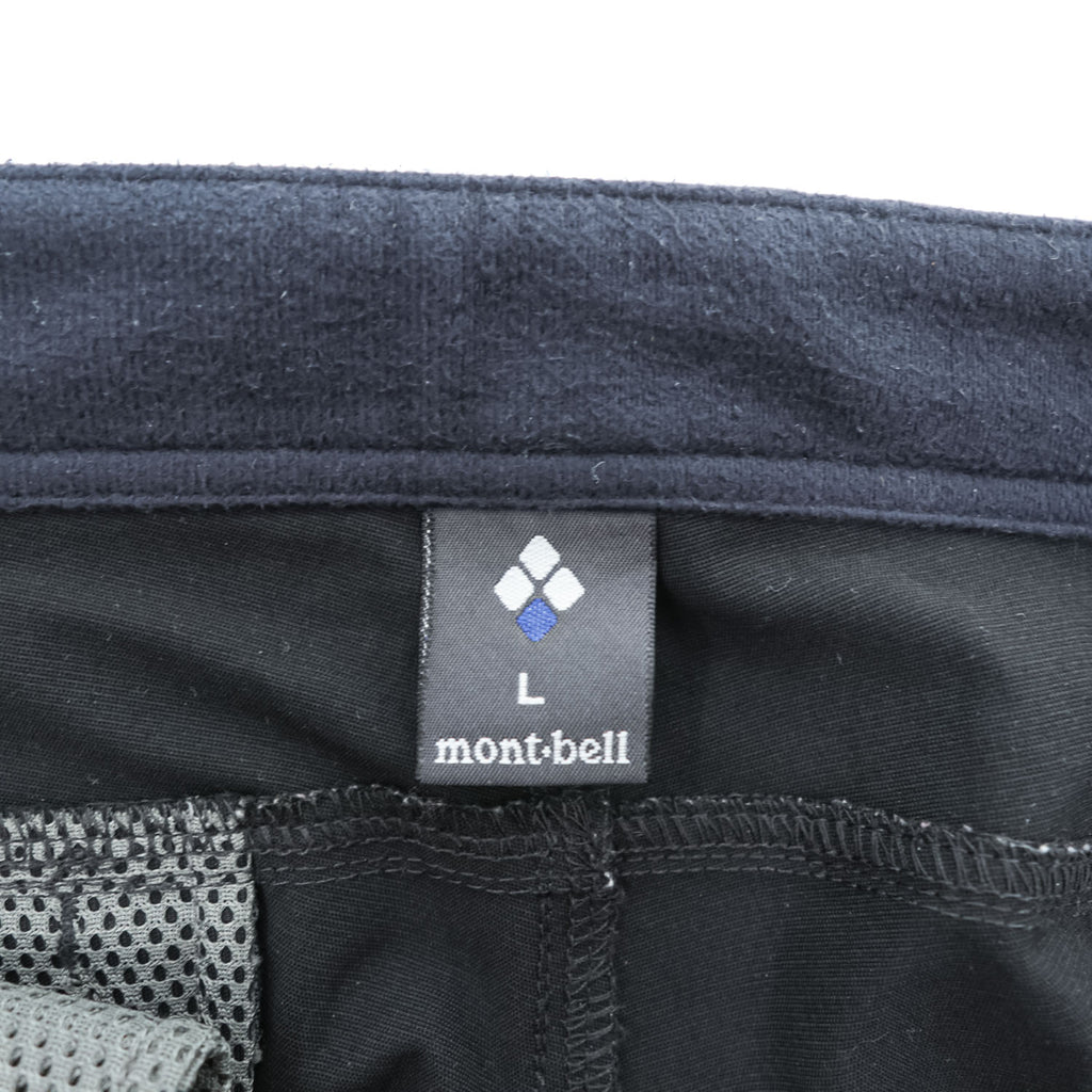 mont-bell Men's Stretch Trekking Pants Black Size L 1105461 Integrated Belt