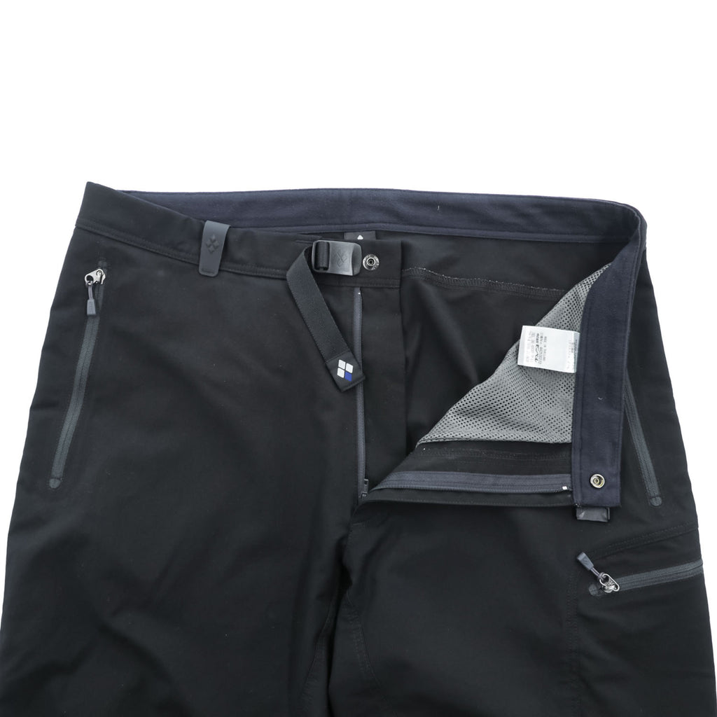 mont-bell Men's Stretch Trekking Pants Black Size L 1105461 Integrated Belt