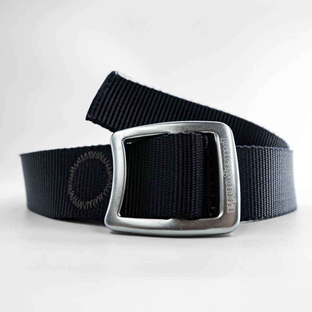 Patagonia Black Nylon Webbing Belt with Metal Buckle