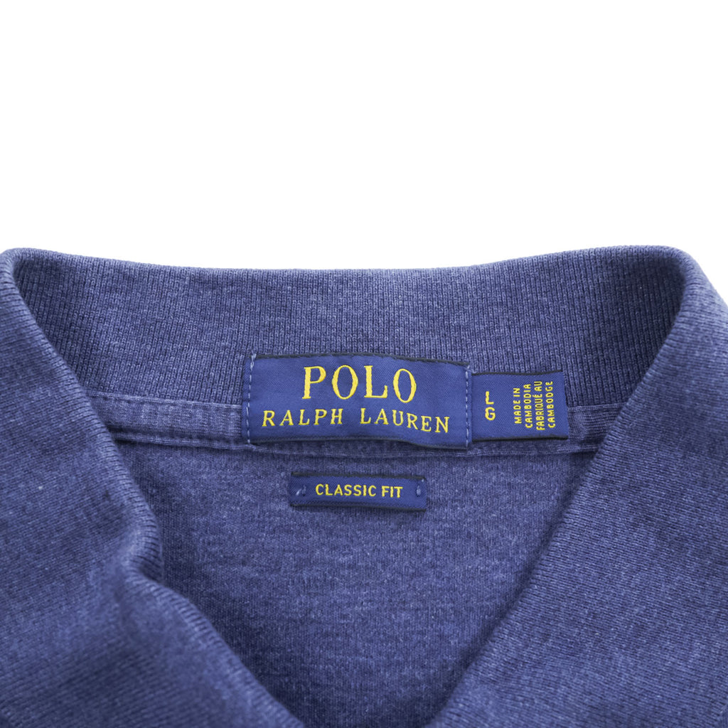 POLO RALPH LAUREN Classic Fit Men's Blue Short Sleeve Polo Shirt Size L Pony Logo