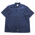 Dickies Men's Short Sleeve Work Shirt Navy XL Two Pocket 2010s