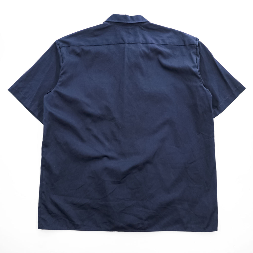 Dickies Men's Short Sleeve Work Shirt Navy XL Two Pocket 2010s