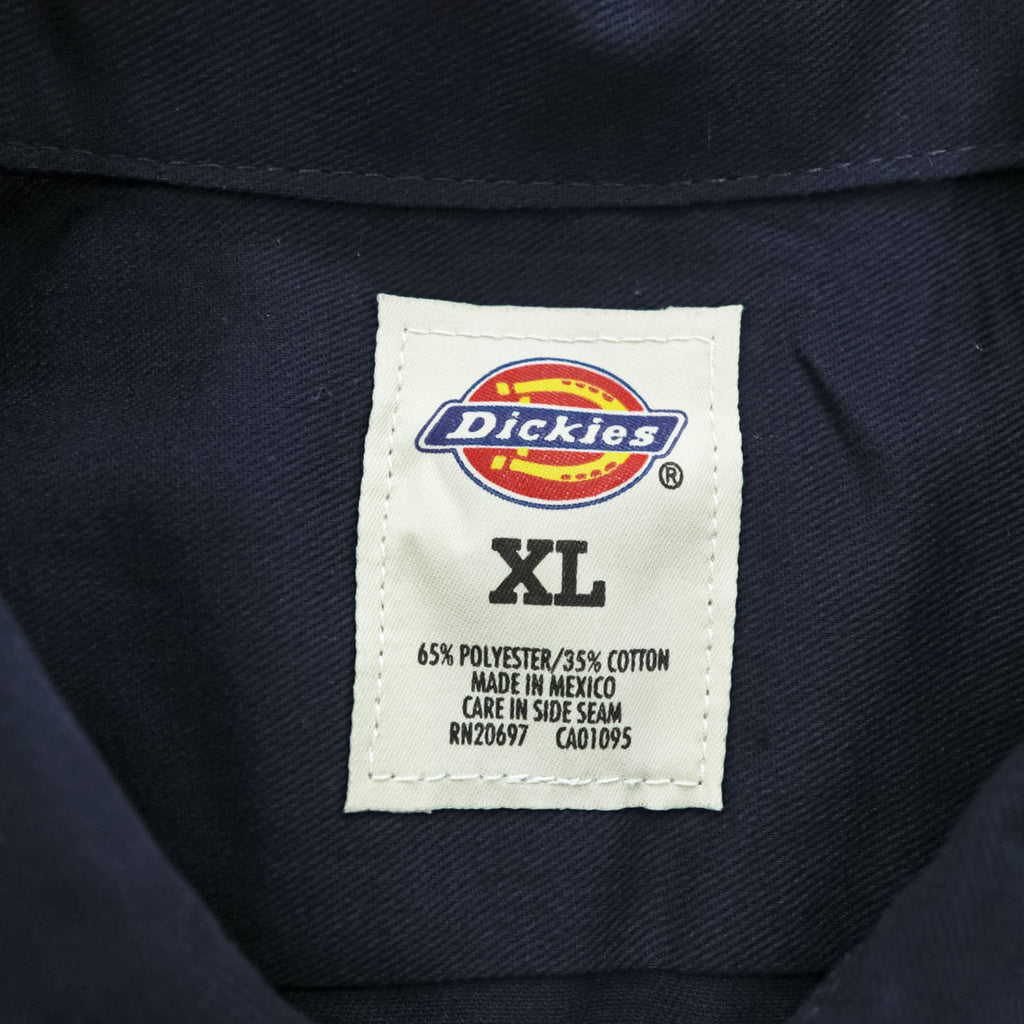 Dickies Men's Short Sleeve Work Shirt Navy XL Two Pocket 2010s