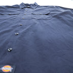 Dickies Men's Short Sleeve Work Shirt Navy XL Two Pocket 2010s