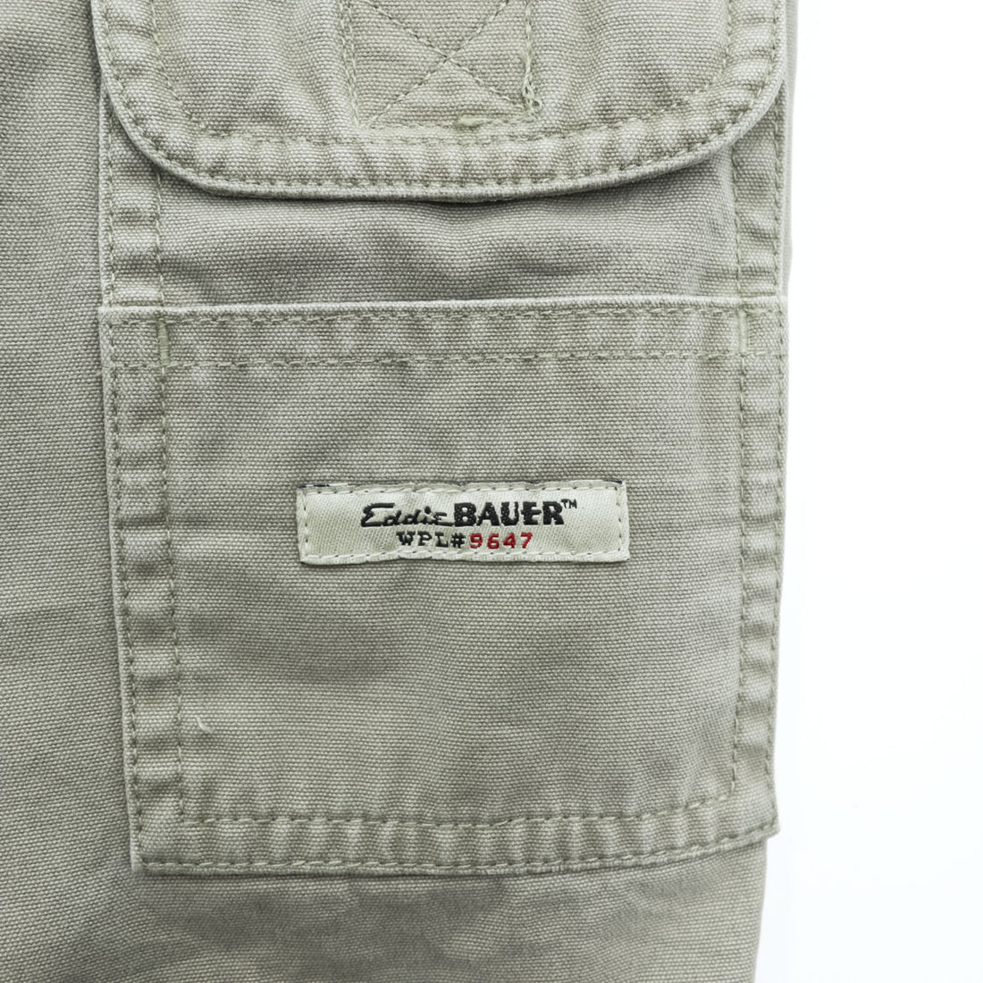 Eddie Bauer Men's Cotton Cargo Shorts Khaki Gray Size 35