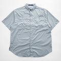 Columbia PFG Tamiami II Men's L Light Gray Short Sleeve Fishing Shirt FM7266 Omni-Shade