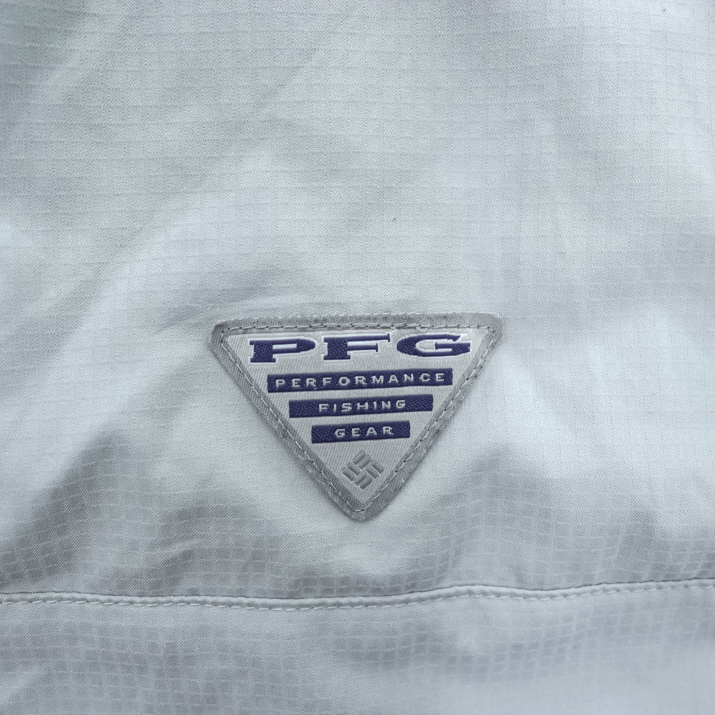Columbia PFG Tamiami II Men's L Light Gray Short Sleeve Fishing Shirt FM7266 Omni-Shade