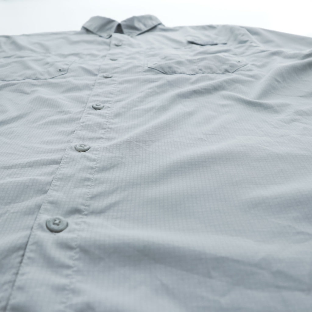 Columbia PFG Tamiami II Men's L Light Gray Short Sleeve Fishing Shirt FM7266 Omni-Shade
