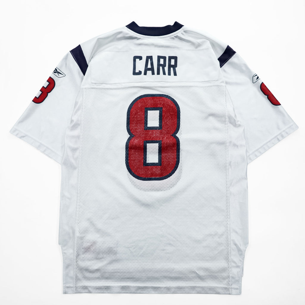 Reebok ゲームシャツ フットボールジャージ Tシャツ M ホワイト ネイビー メッシュ NFL TEXANS ナンバリング
