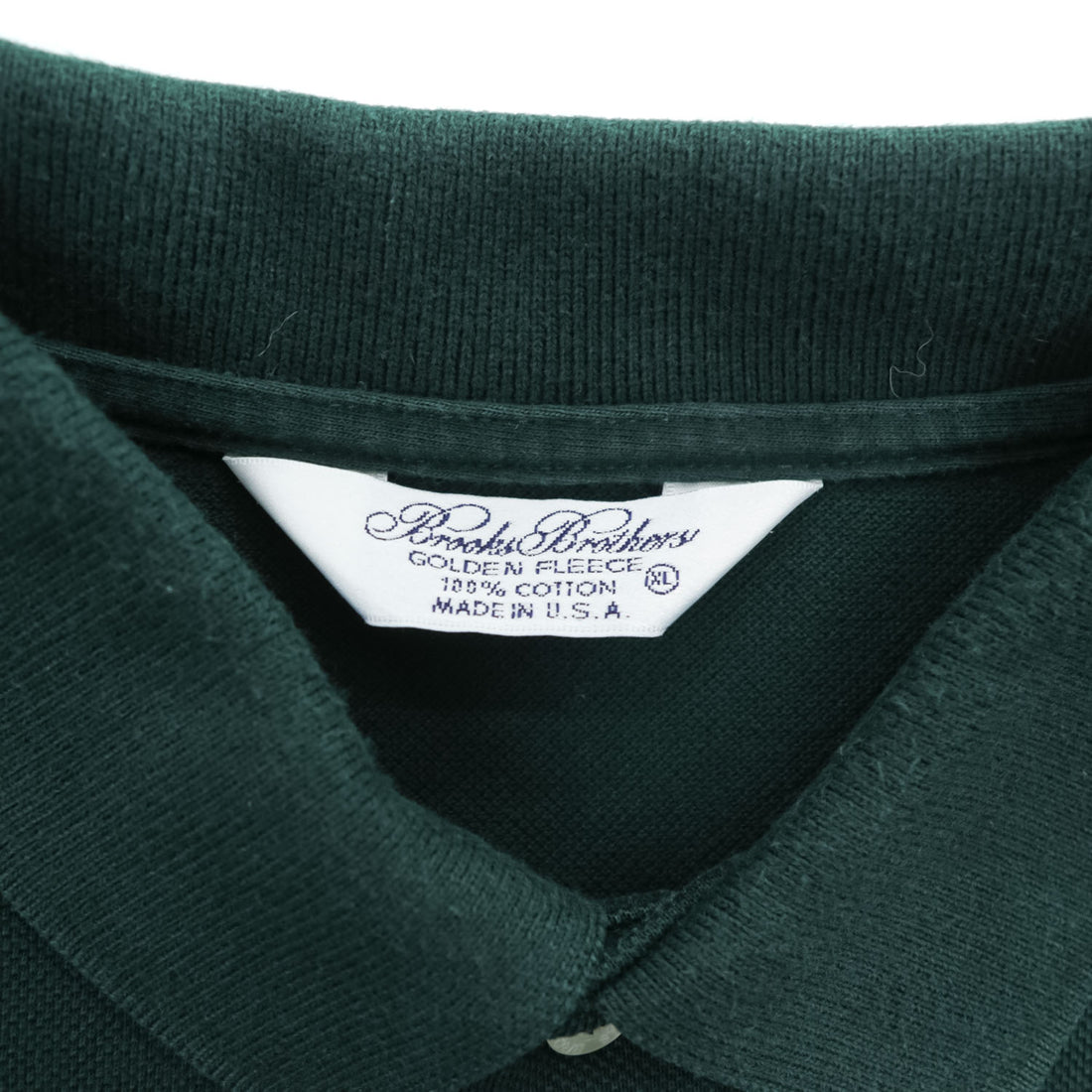 Brooks Brothers Golden Fleece 90年代 USA製 ポロシャツ XL グリーン 鹿の子 ワンポイントロゴ