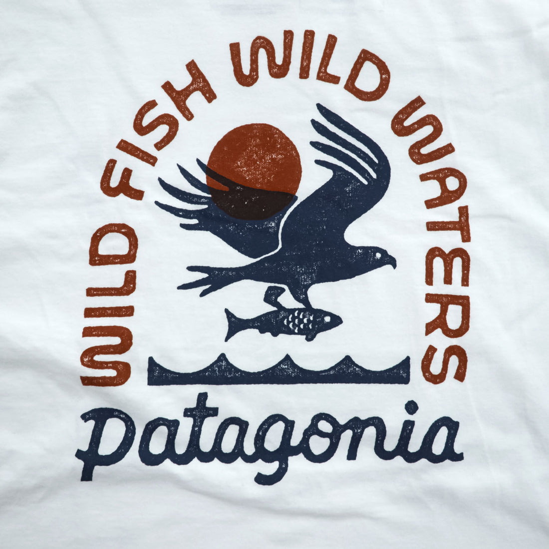Patagonia Wild Fish Wild Waters Organic Cotton Graphic T-Shirt White Size M