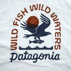 Patagonia Wild Fish Wild Waters Organic Cotton Graphic T-Shirt White Size M