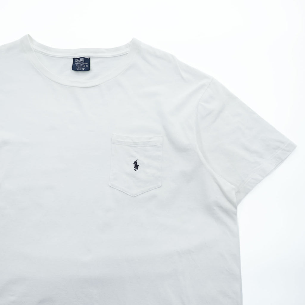 Polo by Ralph Lauren Pony Embroidered Pocket T-Shirt White XL