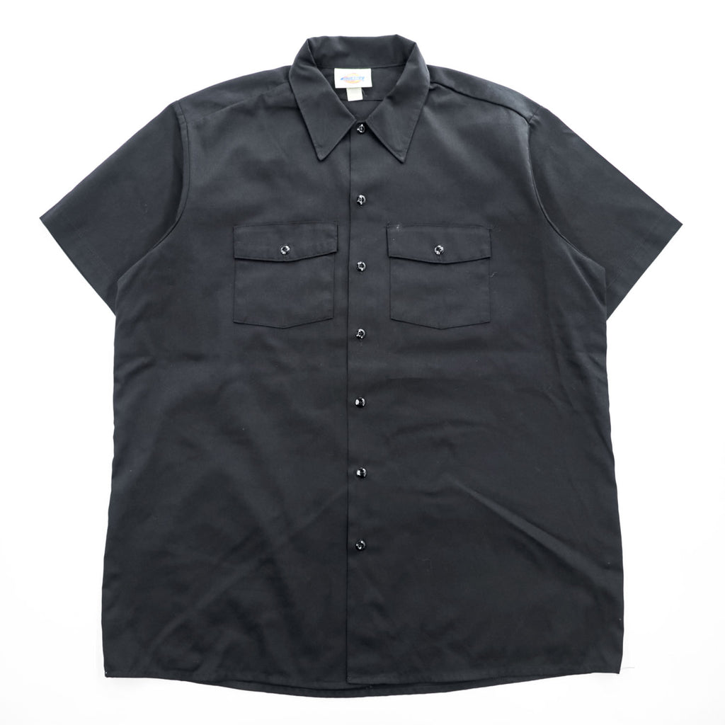 Vintage Dickies Made in USA Black Short Sleeve Work Shirt XL