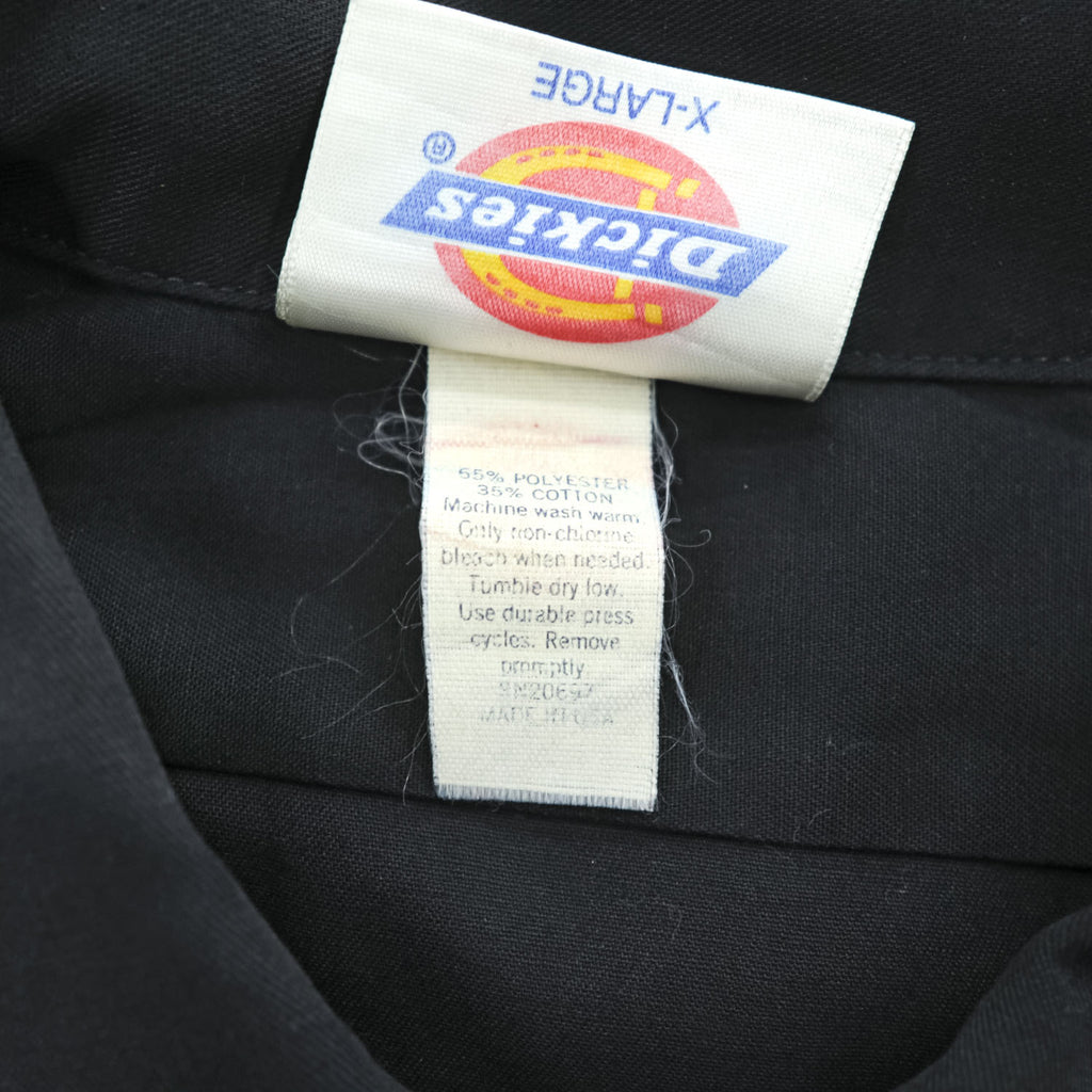 Vintage Dickies Made in USA Black Short Sleeve Work Shirt XL