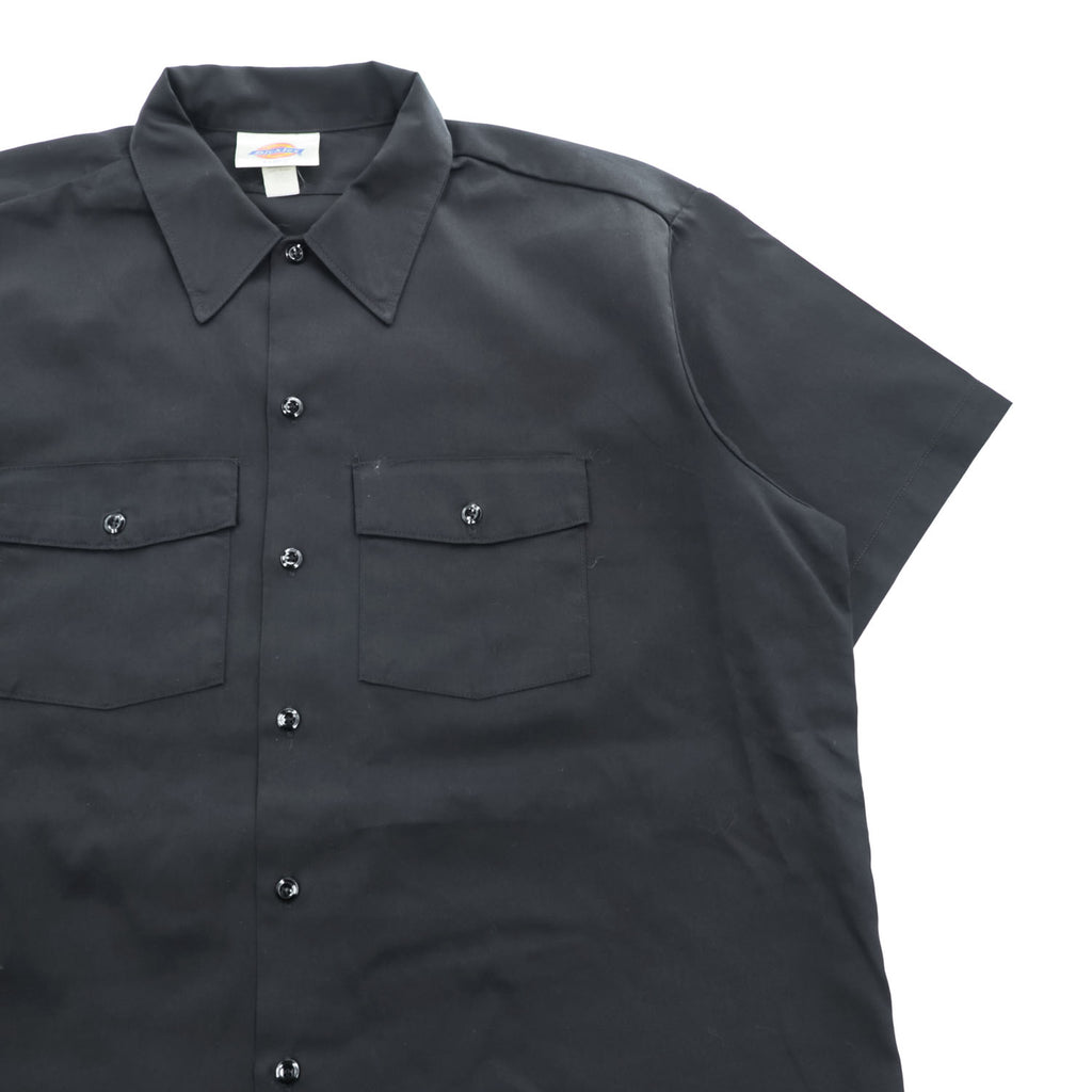 Vintage Dickies Made in USA Black Short Sleeve Work Shirt XL