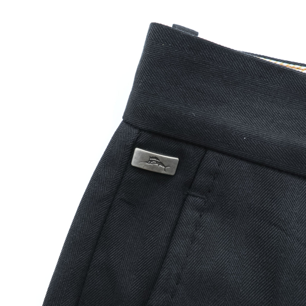 Tommy Bahama Silk Blend Herringbone Trousers Slacks Pants Black 36x32