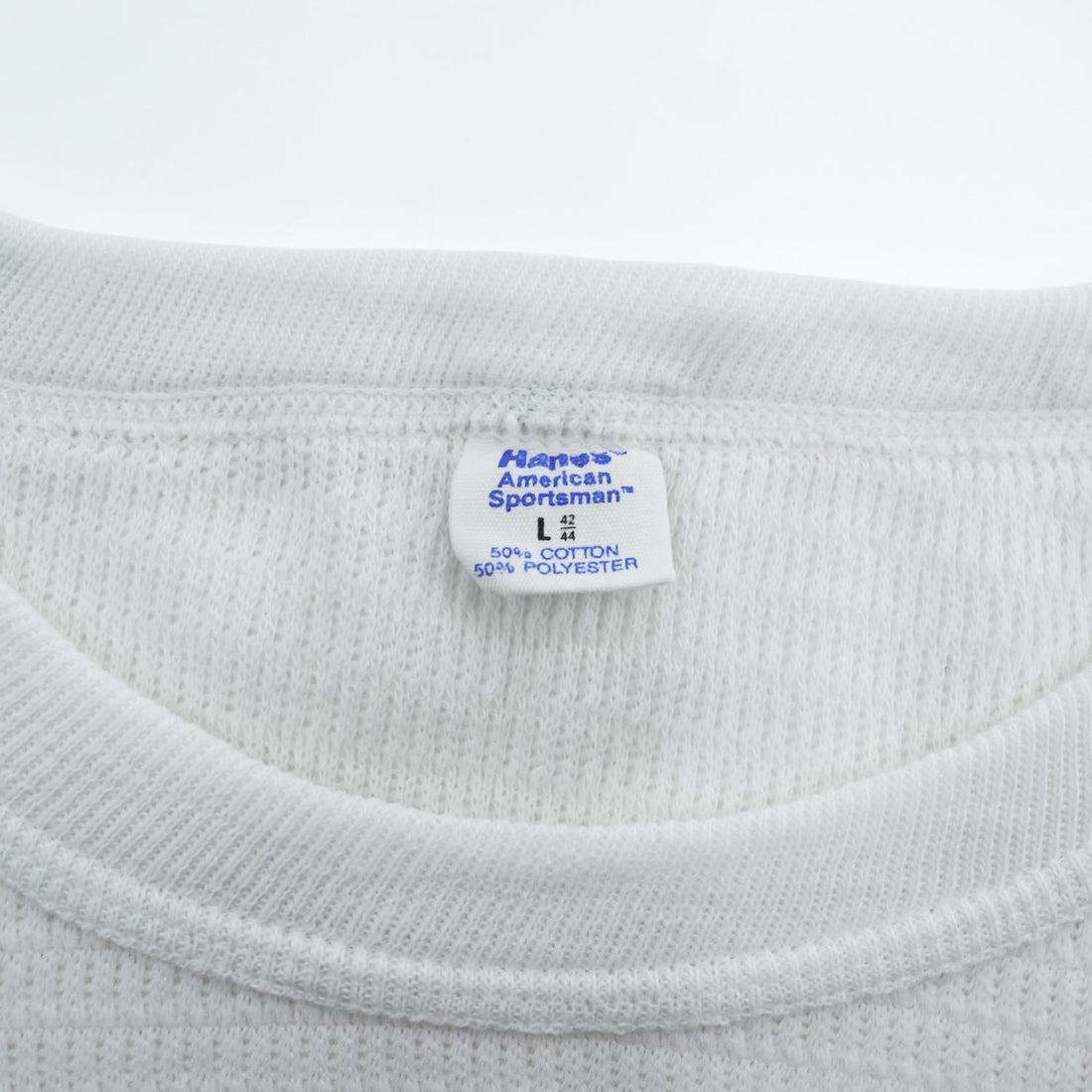 Hanes American Sportsman 80年代 USA製 ヴィンテージ 長袖 ロングスリーブ Tシャツ ロンT L ホワイト サーマル ロング丈