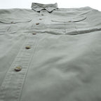 FILSON Men's Short Sleeve Work Shirt Gray Green Size L Double Flap Pockets