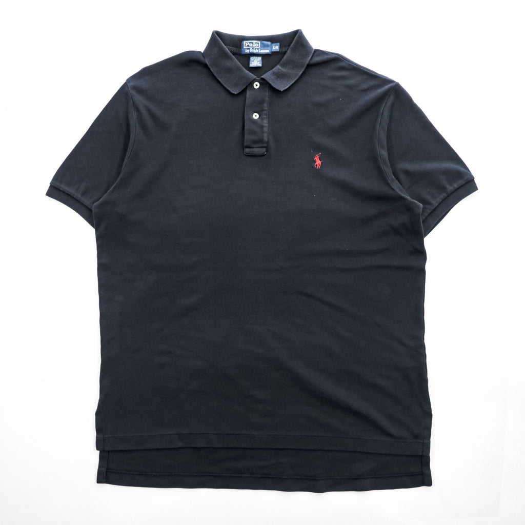 Polo Ralph Lauren 90年代 ヴィンテージ ポロシャツ L ブラック スモールポニー ロゴ 刺繍